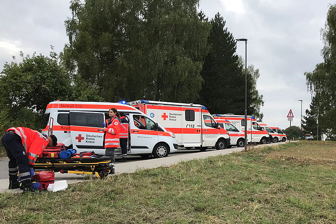 Fahrzeugaufstellung bei SEG Einsatz