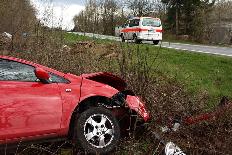 HvO des DRK Limbach im Einsatz bei Verkehrsunfall