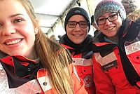 Selfie von Sanitätern beim Sanitätsdienst