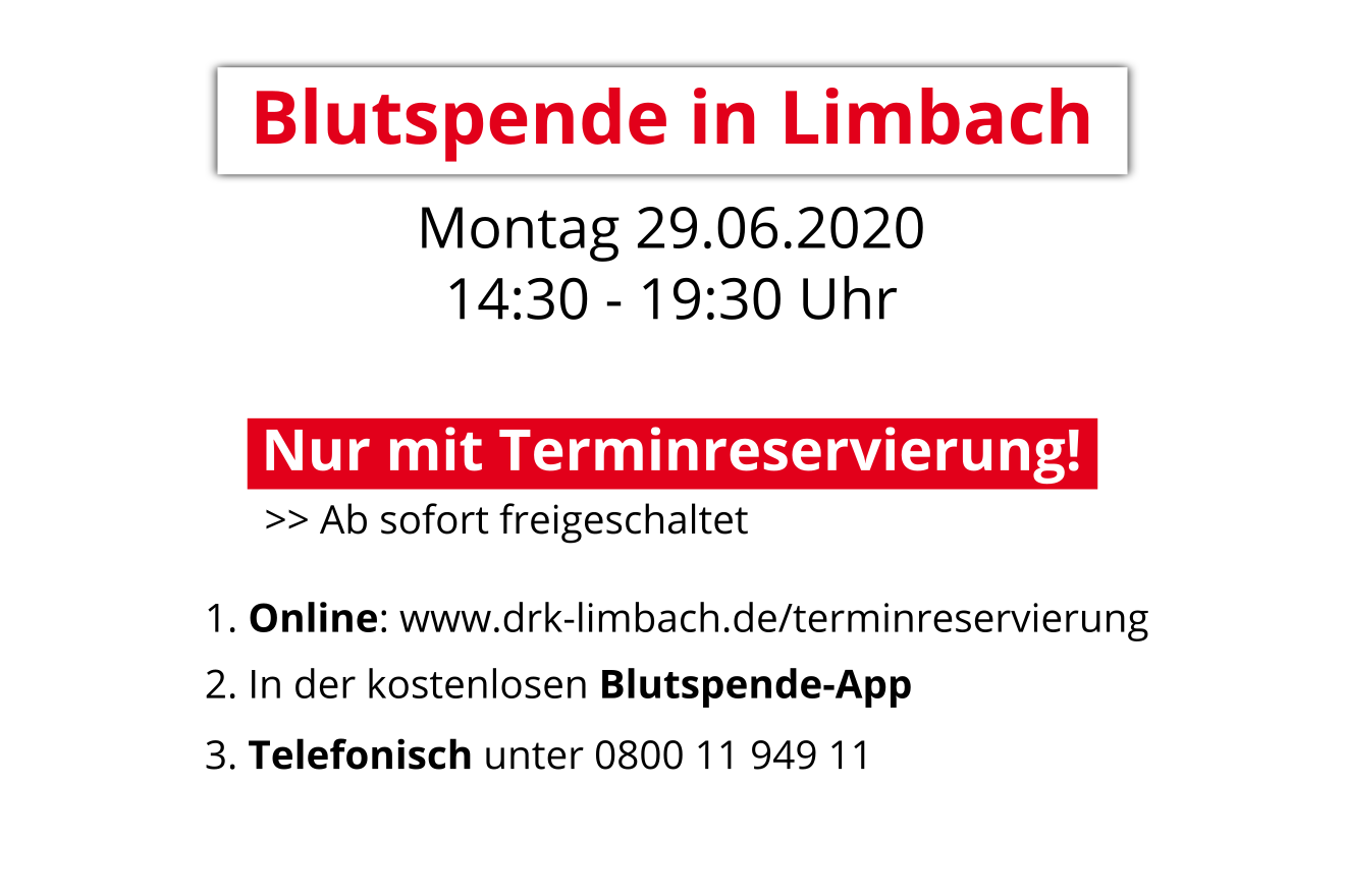 Ankündigung Nachholtermin Blutspende